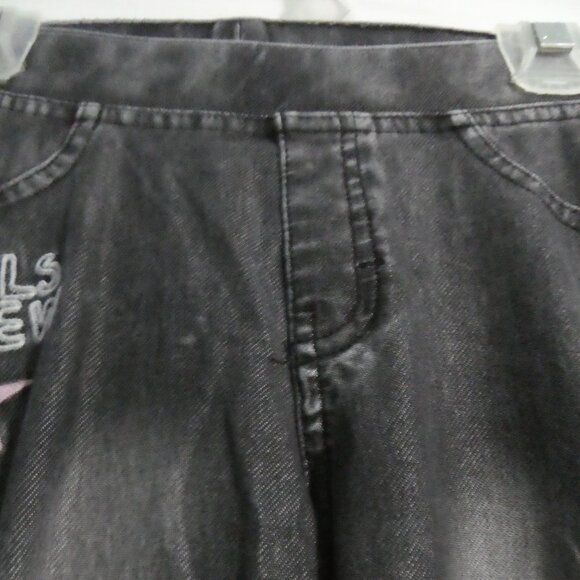 H&M | 11 - 12 years | Graphic Charcoal Denim Leggings | Back Pockets - Picture 4 of 16